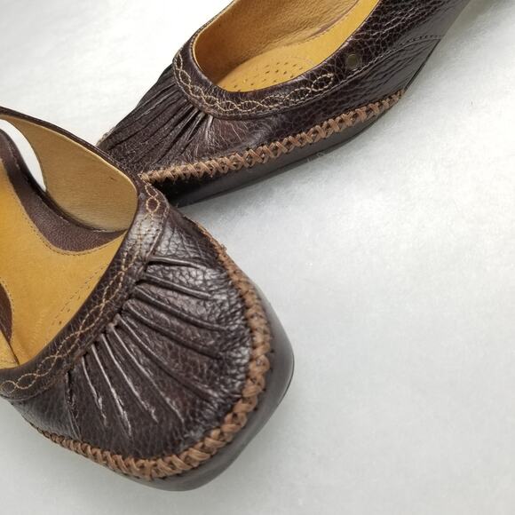 Nurture Brown Leather Sienna Sling Back 1" Heel Excellent! 6 1/2 M0 - Picture 2 of 7